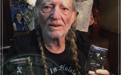 Willie Nelson com a marca de cigarros de maconha de Nick e Nate Diaz